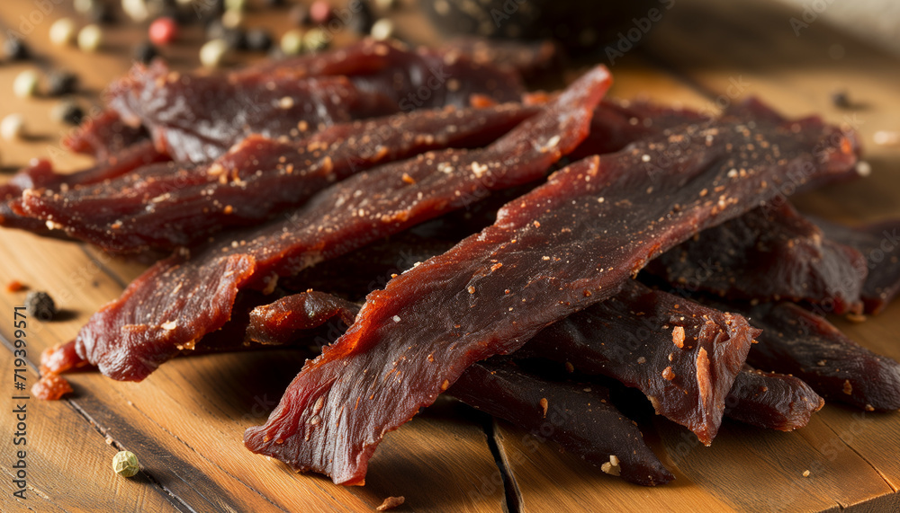 Dried Beef Jerky and Spice 