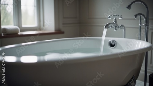 water running in a bath ai generated