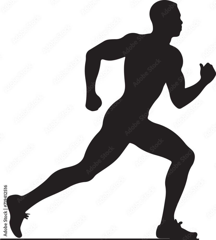 running man silhouette vector illustration running man silhouette vector illustration