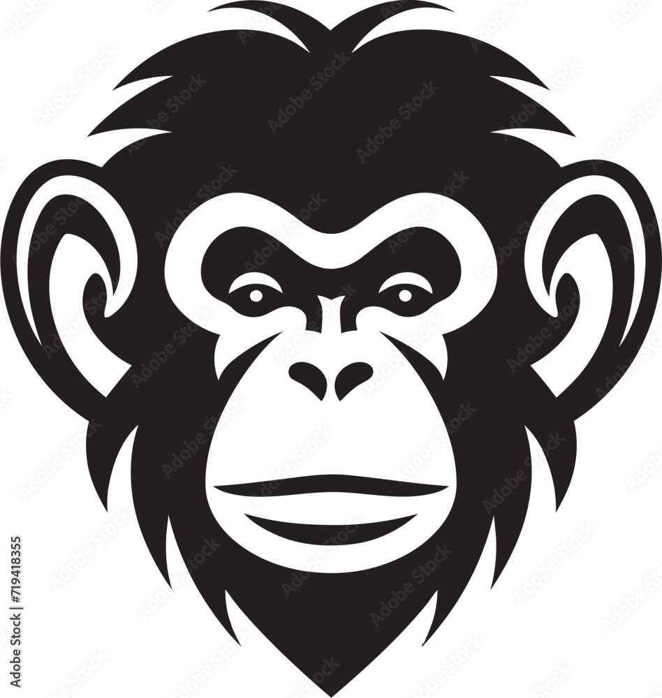 Chiaroscuro Chronicles Blackened Primate VectorsMidnight Marvels Vectorized Monkey Artistry
