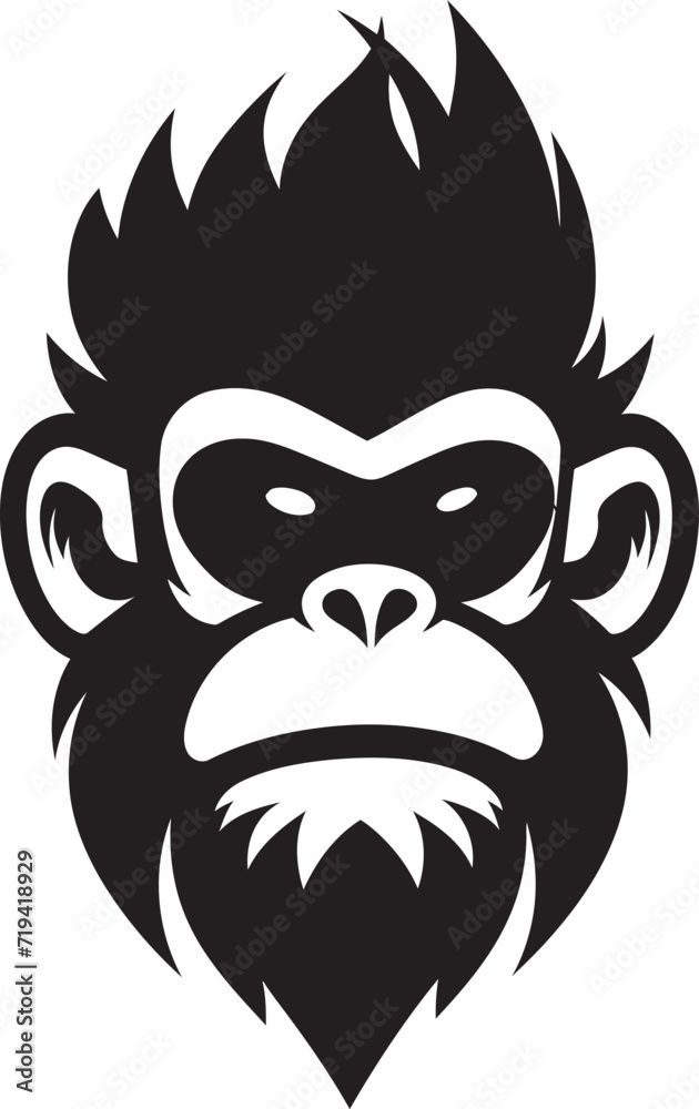 Shadowed Silhouettes Darkened Ape IllustrationsGraphite Gaze Monochrome Primate Sketches