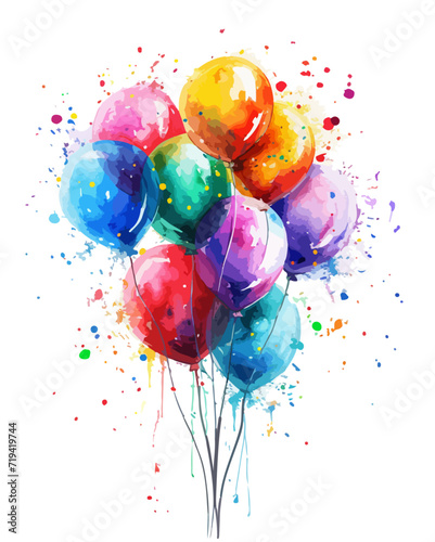 Luftballons Party Bunt Symbol Feier Ballons Geburtstag Kindergeburtstag photo
