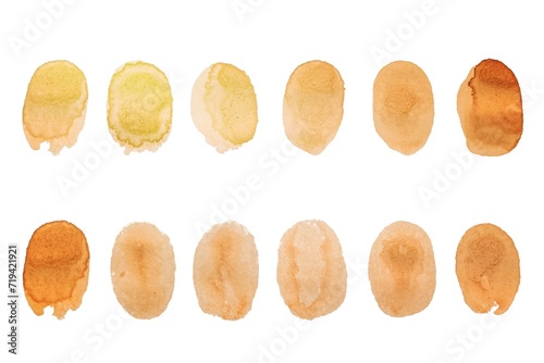 Coffee stains - vector isolated clip art on white background.
