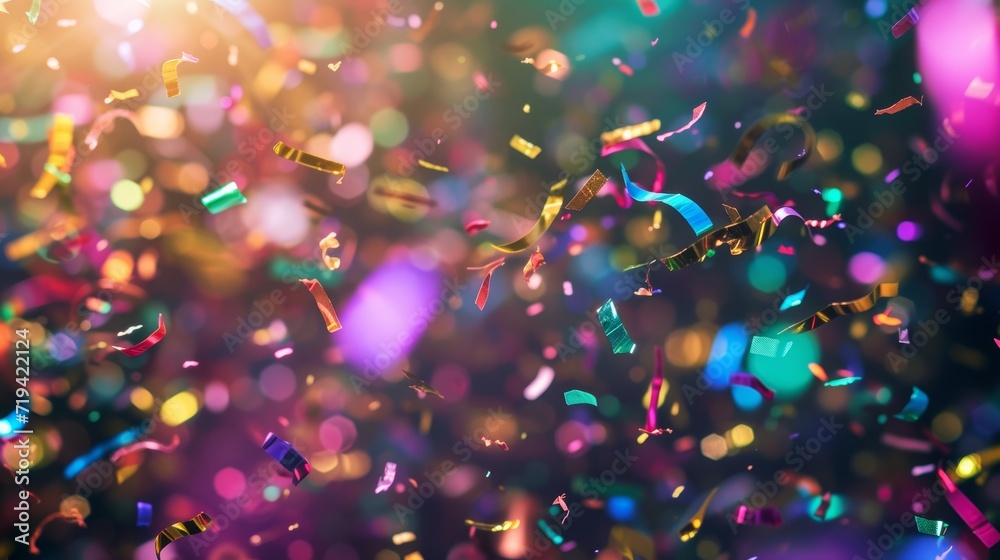 Joyous Celebration with Colorful Confetti