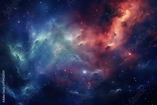 Universe galaxy wallpaper star particle motion on black background, starlight nebula in galaxy at universe Space background, Ai generated © Tanu