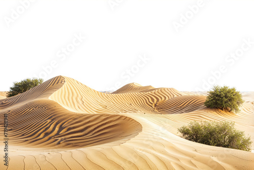 Desert Dune Isolated On Transparent Background. PNG. Sand Of Golden Dunes Isolated on a Transparent Backdrop