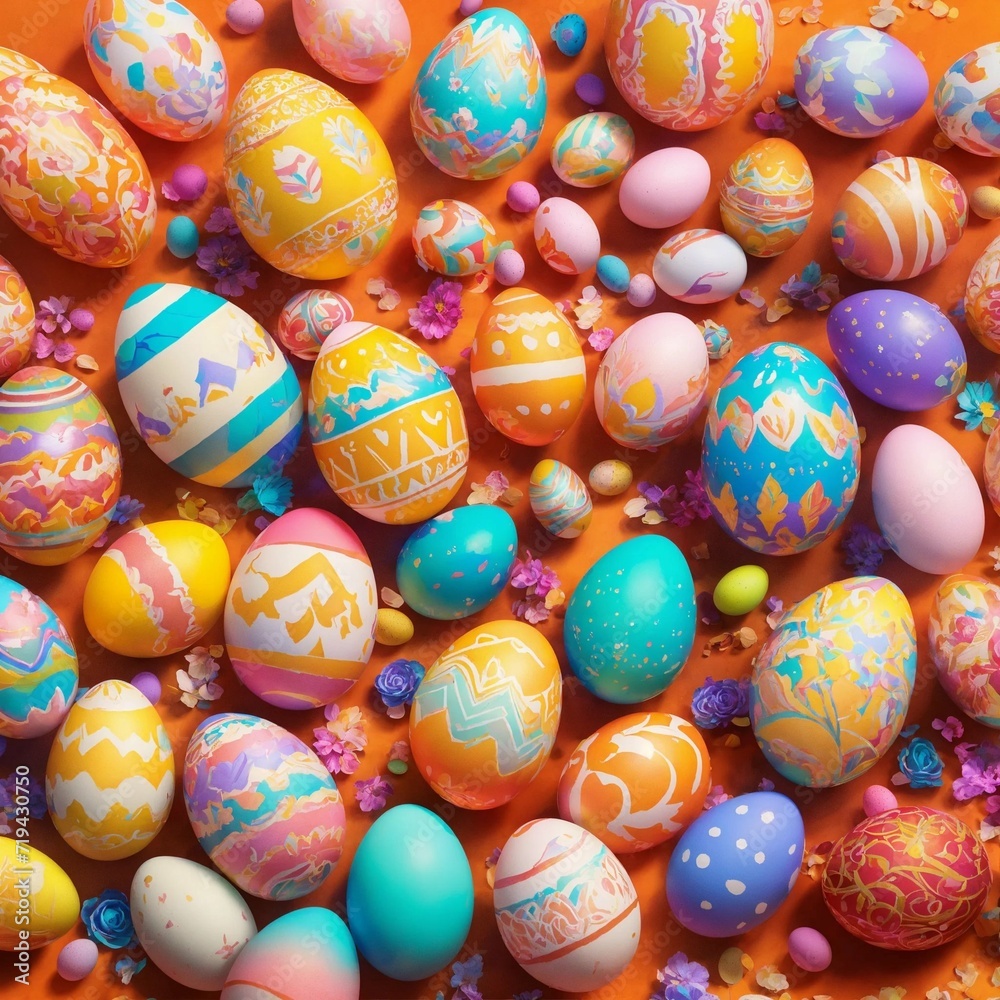 easter eggs full frame