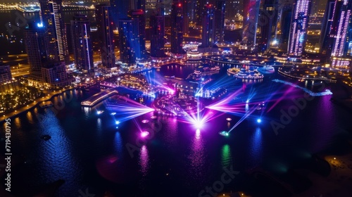 Drone show with lights in Dubai © Orxan