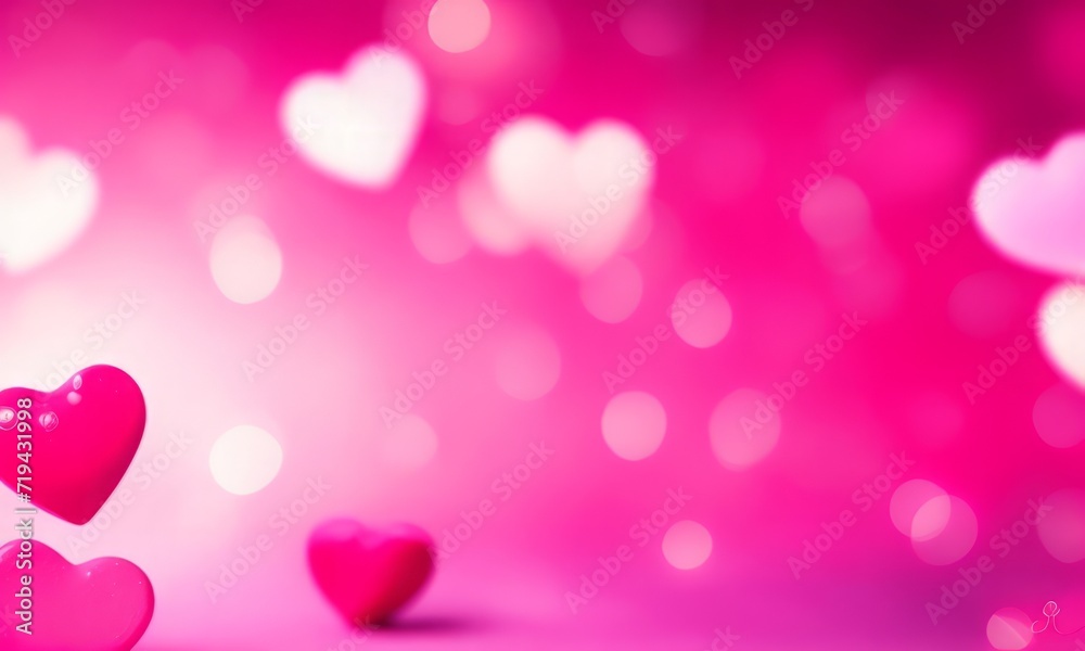 Valentine's Day background with hearts on bokeh background Valentine's Day background with hearts on bokeh background