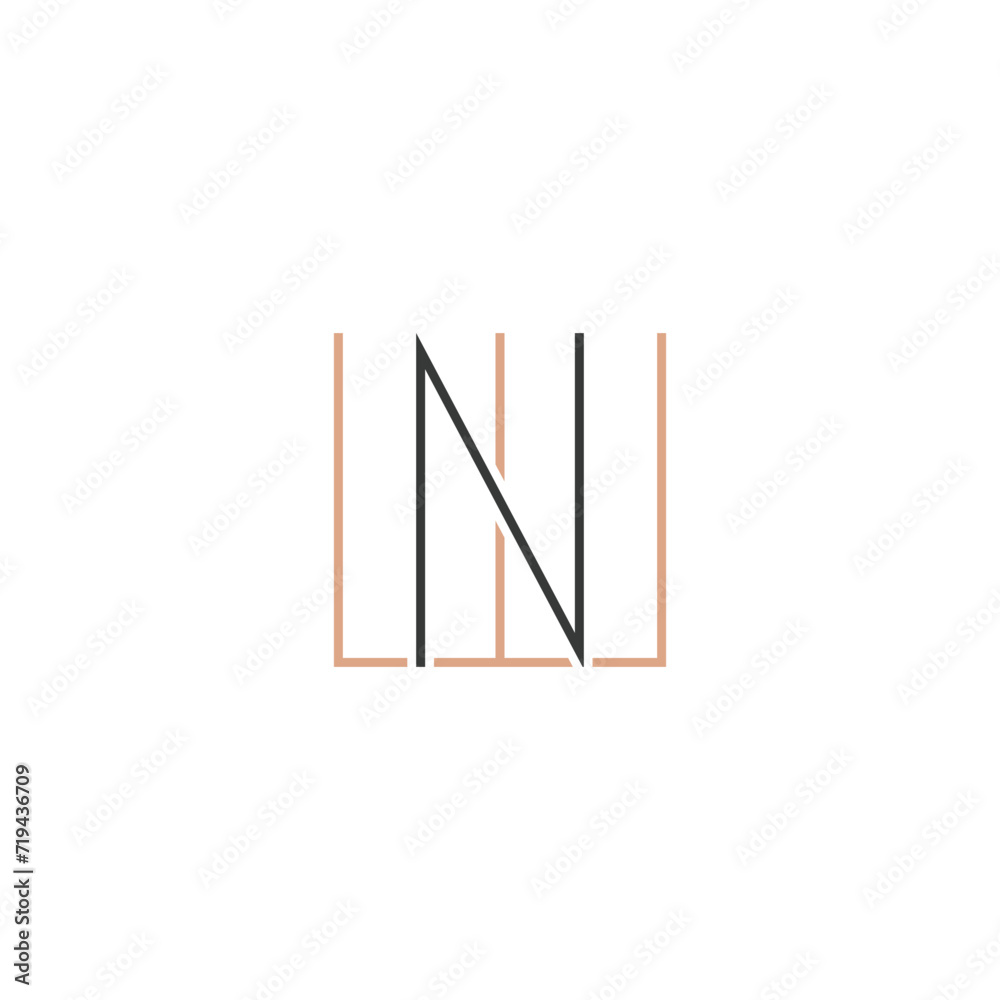 Alphabet letters Initials Monogram logo NW WN Alphabet letters Initials Monogram logo NW WN