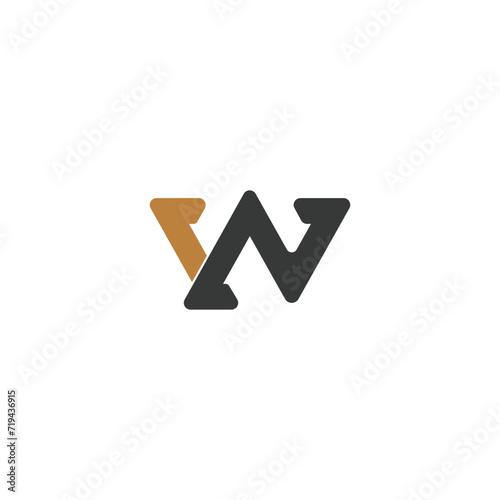 Alphabet letters Initials Monogram logo NW WN