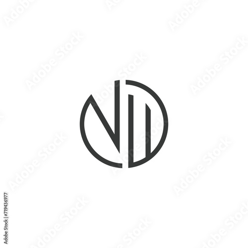 Alphabet letters Initials Monogram logo NW WN photo