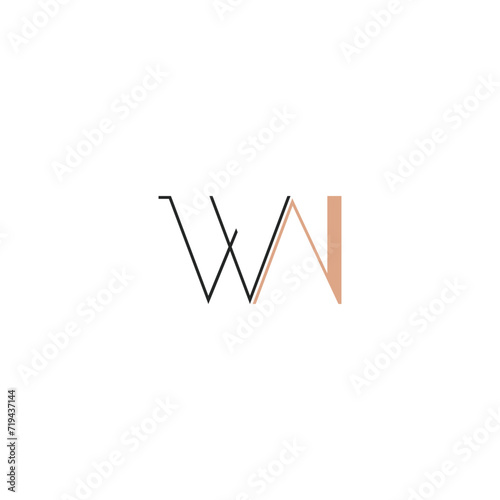 Free Download NW, WN, W AND N Abstract initial monogram letter alphabet logo design - GFXLoad