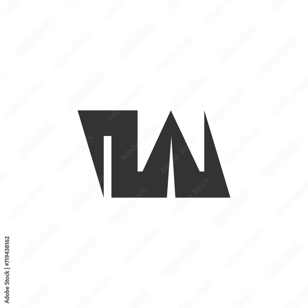 NW, WN, Abstract initial monogram letter alphabet logo design NW, WN, Abstract initial monogram letter alphabet logo design