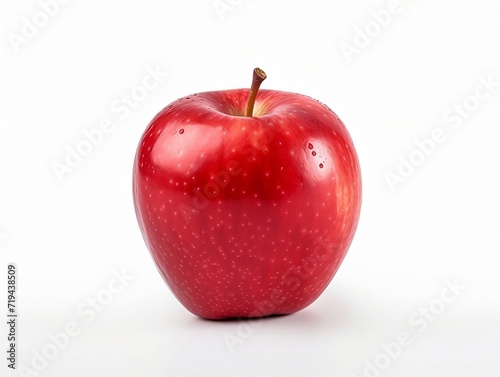 Fresh red apple fruit on white background