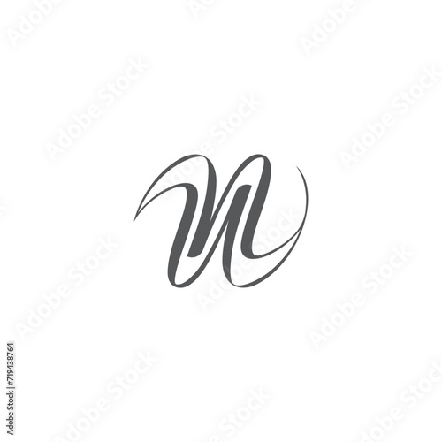 Alphabet letters Initials Monogram logo NW, WN, N and W