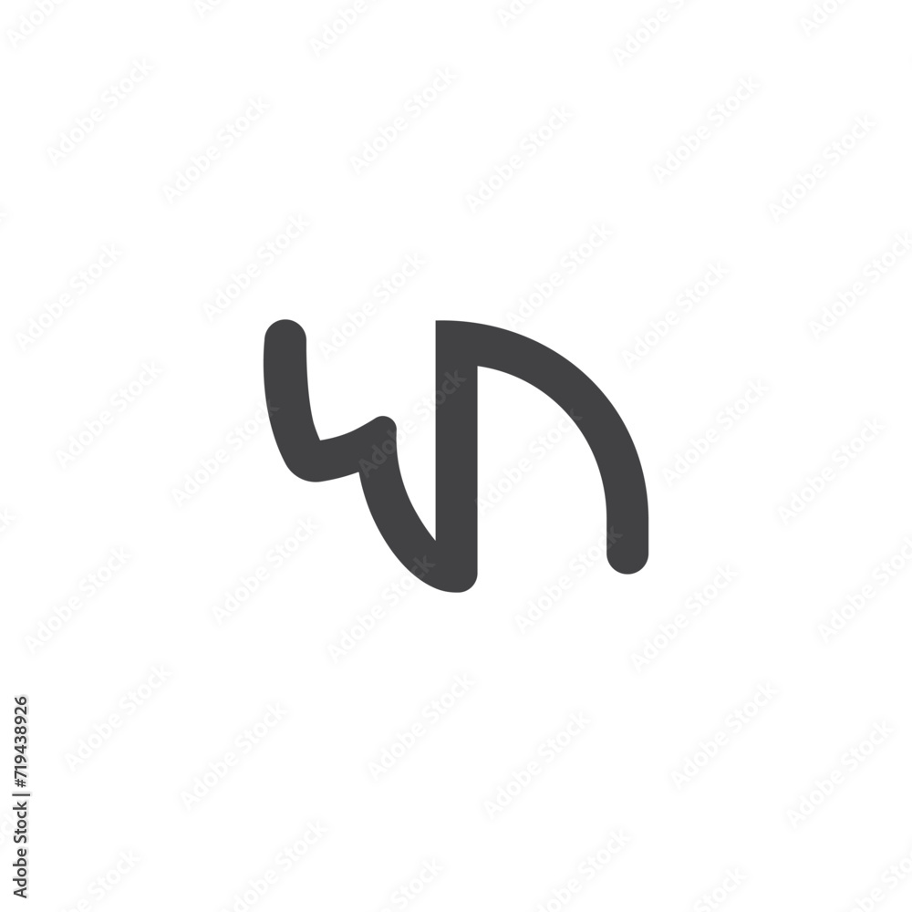 Alphabet Initials logo NW, WN, N and W Alphabet Initials logo NW, WN, N and W