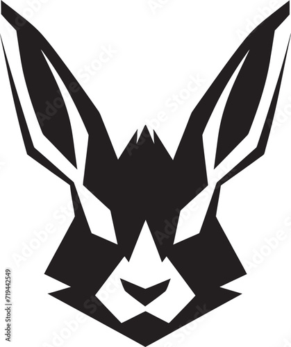 Elegant Essence Dark Rabbit ArtworkShadowed Serenity Noir Bunny Vector © The biseeise