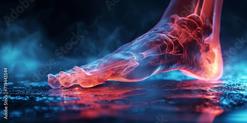 representation of a diabetic foot ulcer, highlighting the importance of proper wound care photo