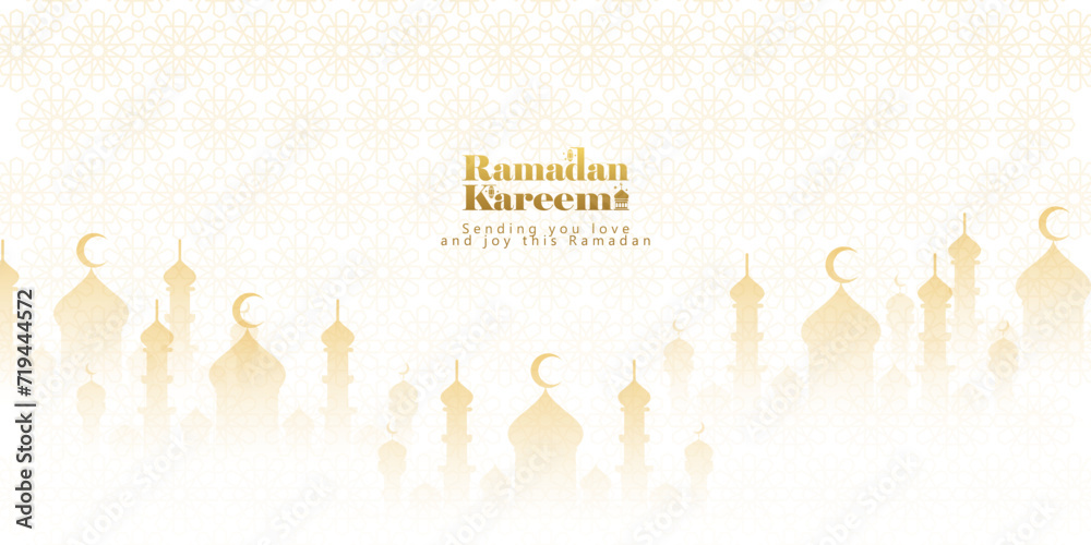 islamic celebration background. for ramadan mubarak poster, card, flyer, sales. vector illustration - obrazy, fototapety, plakaty 