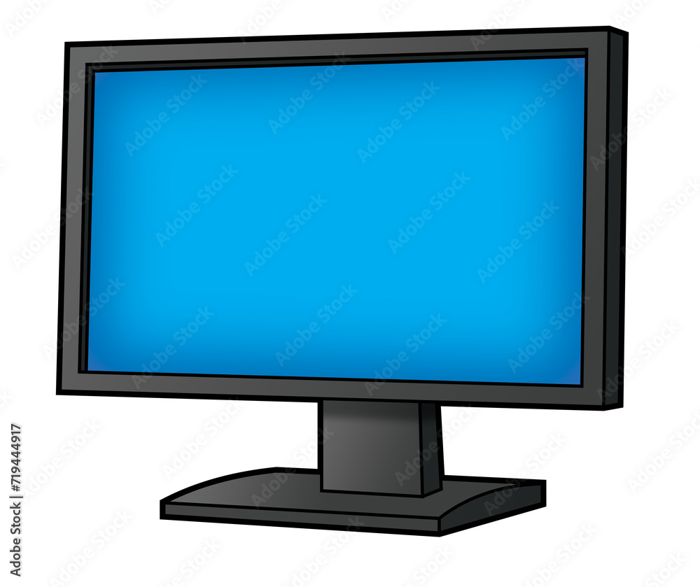 lcd monitor isolated on white lcd monitor isolated on white