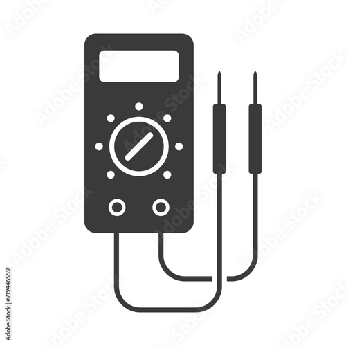 Digital multimeter icon isolated on white background.Vector illustration