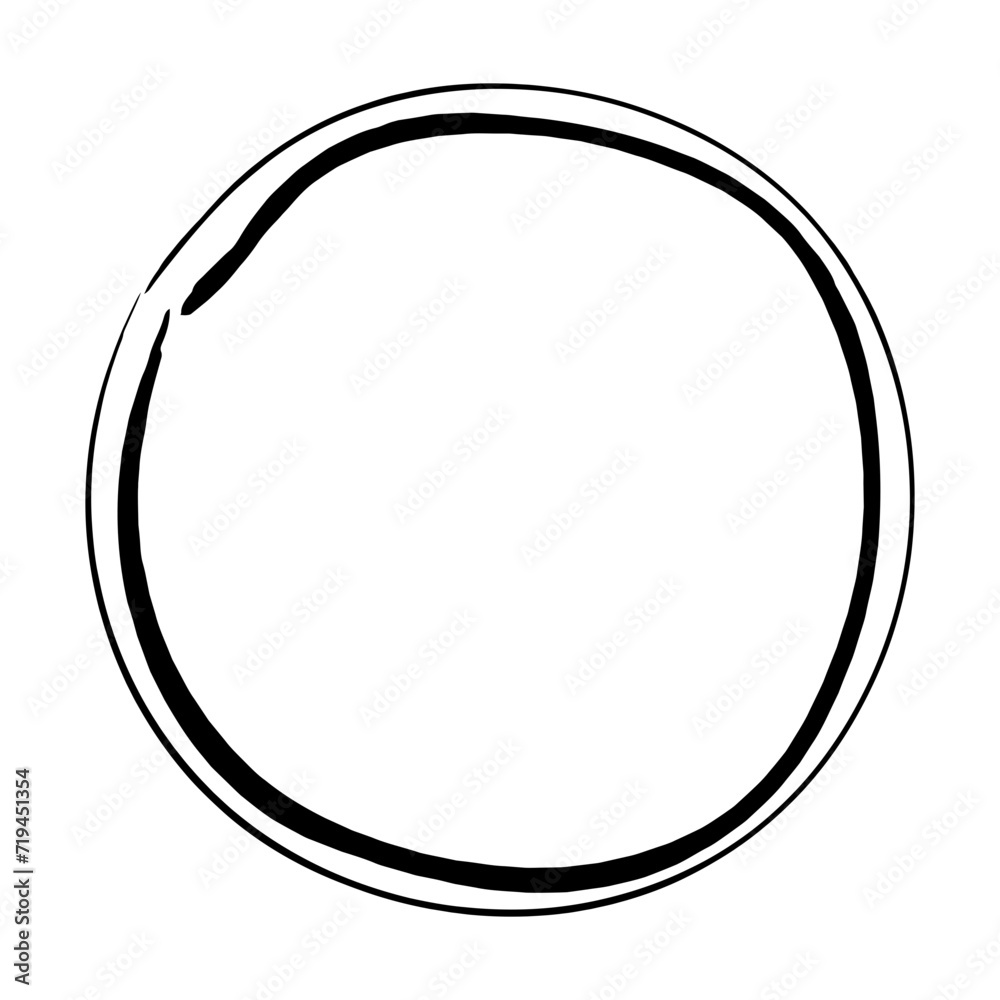 Circle frame border grunge background shape template for decorative doodle element for design illustration Circle frame border grunge background shape template for decorative doodle element for design illustration