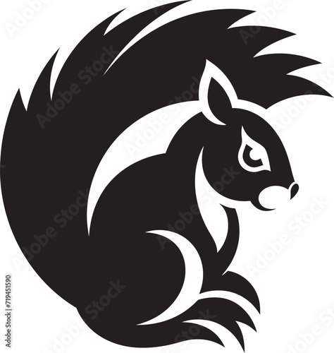 Abstract Squirrel Motion Black Vector ArtIntricate Squirrel Details Black Vector © The biseeise