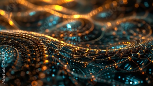 Intricate interweaving of digital threads, symphony of illuminated patterns in HD. --ar 169 --v 6.0 - Image #2 @Muhammad Aoun #719452356