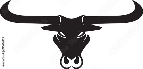 Elegance drawing art buffalo cow ox bull head logo design inspiration	
