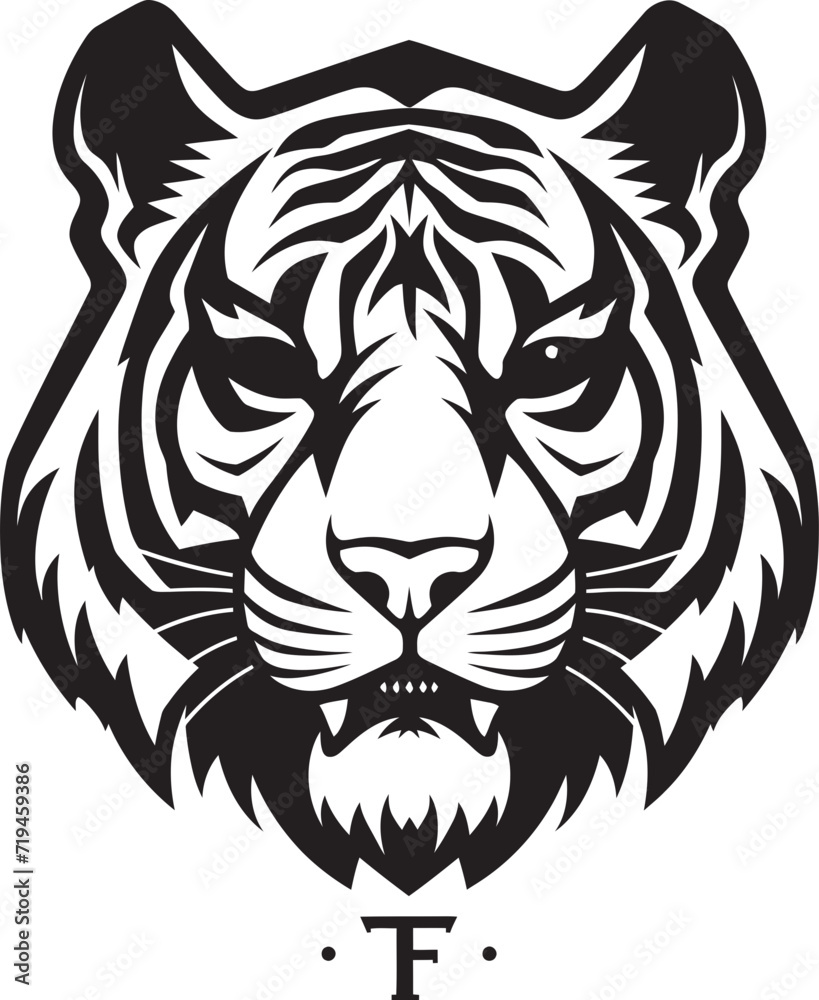 Fluid Tiger Design Organic Lines Creating a Sense of Movement and Grace in Black Vector ArtGraffiti style Tiger Vector Urban Inspired Illustration Reflecting the Wild Cats Strength and Attitude
