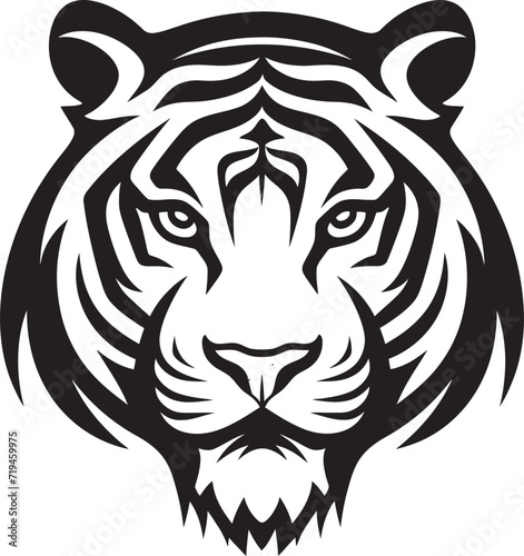 Fototapeta Naklejka Na Ścianę i Meble -  Intense Tiger ProfileIntricate Tiger Graphic
