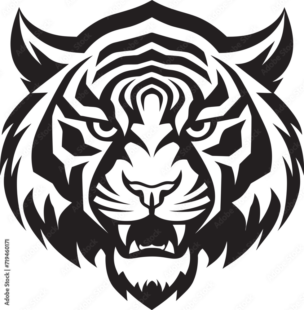 Abstract Tiger SilhouetteShadowy Tiger Vector