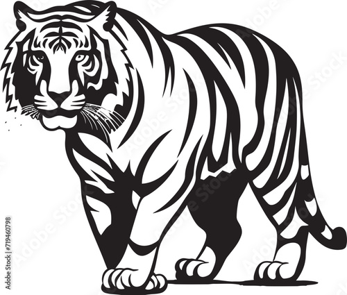 Dynamic Tiger Art Energetic Monochrome CompositionWhirling Tiger Portrait Spiraling Monochrome Beauty © The biseeise
