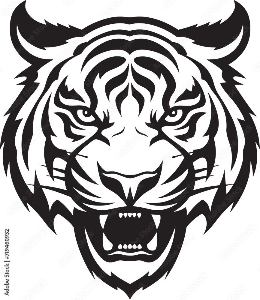 Detailed Tiger PortraitSleek Tiger Sketch