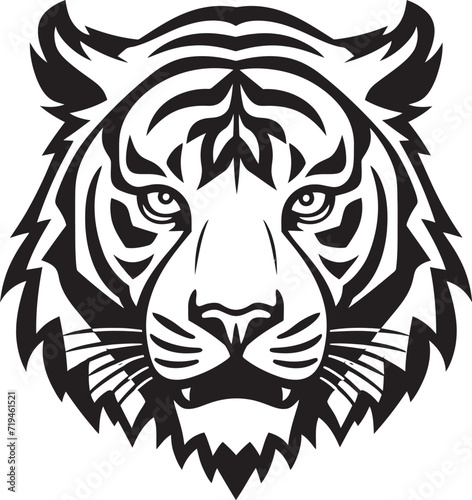 Fluid Tiger Profile Graceful Monochrome LinesAbstract Tiger Sketch Artistic Monochrome Interpretation