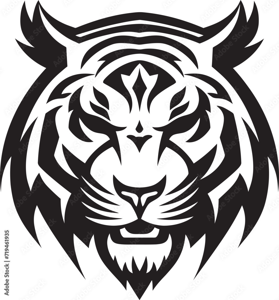 Dynamic Line Tiger DrawingIntriguing Tiger Outline