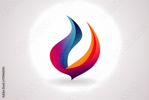 An emblematic logo using negative space and bold colors to convey a message, presented on a white solid background