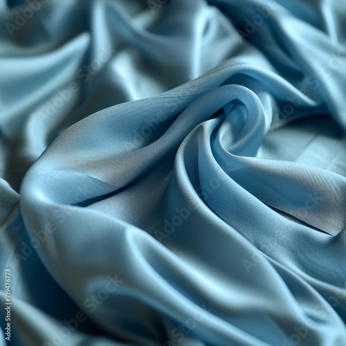 Seamless Light Silk Blue Fabric Texture