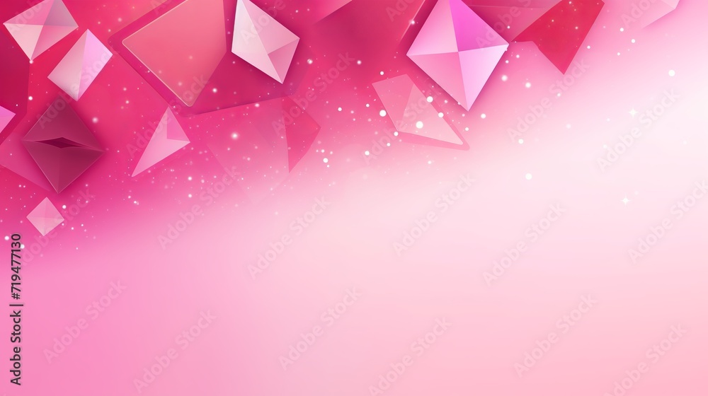 The arrangement of pink diamonds and geometric shapes is gradient. The arrangement of pink diamonds and geometric shapes is gradient.
