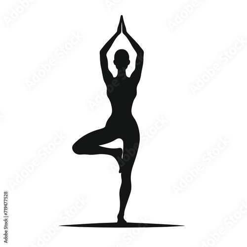 Yoga Tree Pose Silhouette