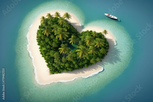 An island in the form of a heart
