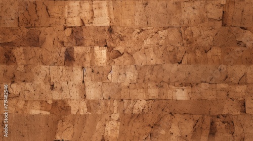 an abstract background composed of cork surface, exhibiting a natural and chaotic texture in a soothing light brown color. SEAMLESS PATTERN. SEAMLESS WALLPAPER.