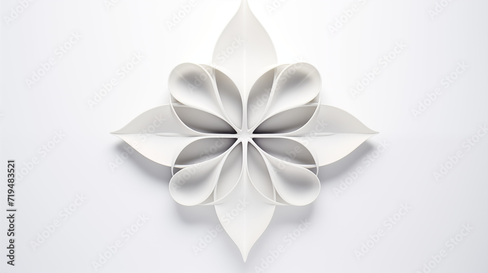 Naklejka premium Symmetrical Elegance on White