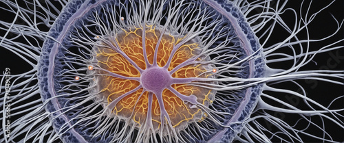 Enhanced visualization of astrocyte processes in the cerebellar cortex using Golgi's silver chromate technique. photo