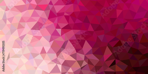 Low polygonal triangles in raspberry, multicolor colors. Geometric triangle, mosaic, abstract background. abstract Red background, low poly textured triangle colorful gradient mosaic background.