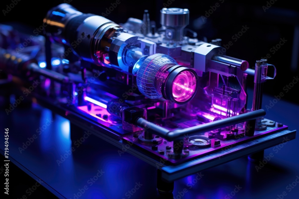 advanced laser machine concept of futuristic technology