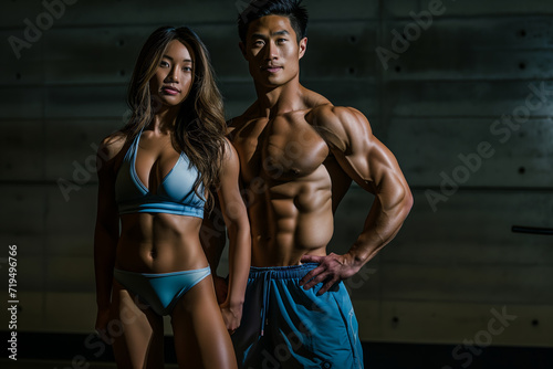 Fit Couple Showing Off Their Toned Physique And Posing Confidently In The Gym
