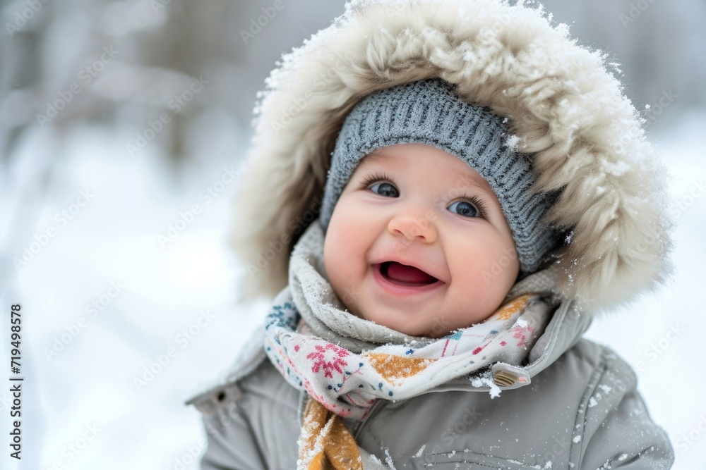 Delightful Baby Boy Delighting In Winter Outdoor Adventures, Cosily Clad, Embracing The Magic Of The Season Delightful Baby Boy Delighting In Winter Outdoor Adventures, Cosily Clad, Embracing The Magic Of The Season