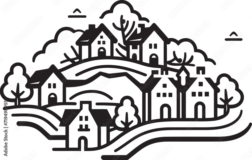 Ethereal Enigmas Vectorized Village BeautiesVillage Vectors Shades of Mystery